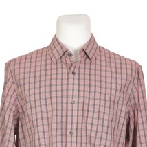 Banana Republic Non Iron Red Blue Check Plaid Casual Shirt Mens Large Cl... - £11.72 GBP