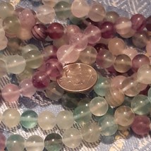 8mm Rainbow Fluorite Round Beads 50 +/- Per Strand - £6.11 GBP