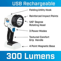Handheld Rechargeable Spot Work Light with Rotating Head Magnetic Base W... - $39.59