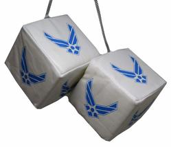K&#39;s Novelties 3&quot; USAF U.S. United States Air Force Wings White Hanging Dice - £3.87 GBP