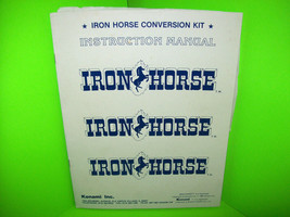 IRON HORSE 1986 Video Arcade Game Service Instruction Operation Manual   - $23.51