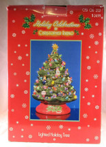 Vtg Christopher Radko Holiday Celebrations Ceramic Lighted Christmas Tree in Box - £71.93 GBP