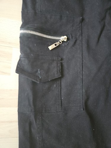 Men's Black Size L Drawstring Cargo Sweatpants, Zipper Pocket/Button Pocket Item image 3