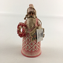 Jim Shore Santa Toile Red Bell Hanging Ornament 117694 Heartwood Creek E... - £38.72 GBP
