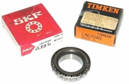 LOT OF 2 NEW TIMKEN SKF LM67048 TAPERED BALL BEARINGS image 1
