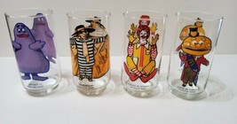 4 Pc Vtg 1975 McDonald&#39;s Original Character Glasses Ronald McCheese Grim... - £25.40 GBP