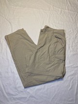 Columbia PFG Convertible Pants Mens Large Khaki Omni Shade Sun Protection  - $19.35