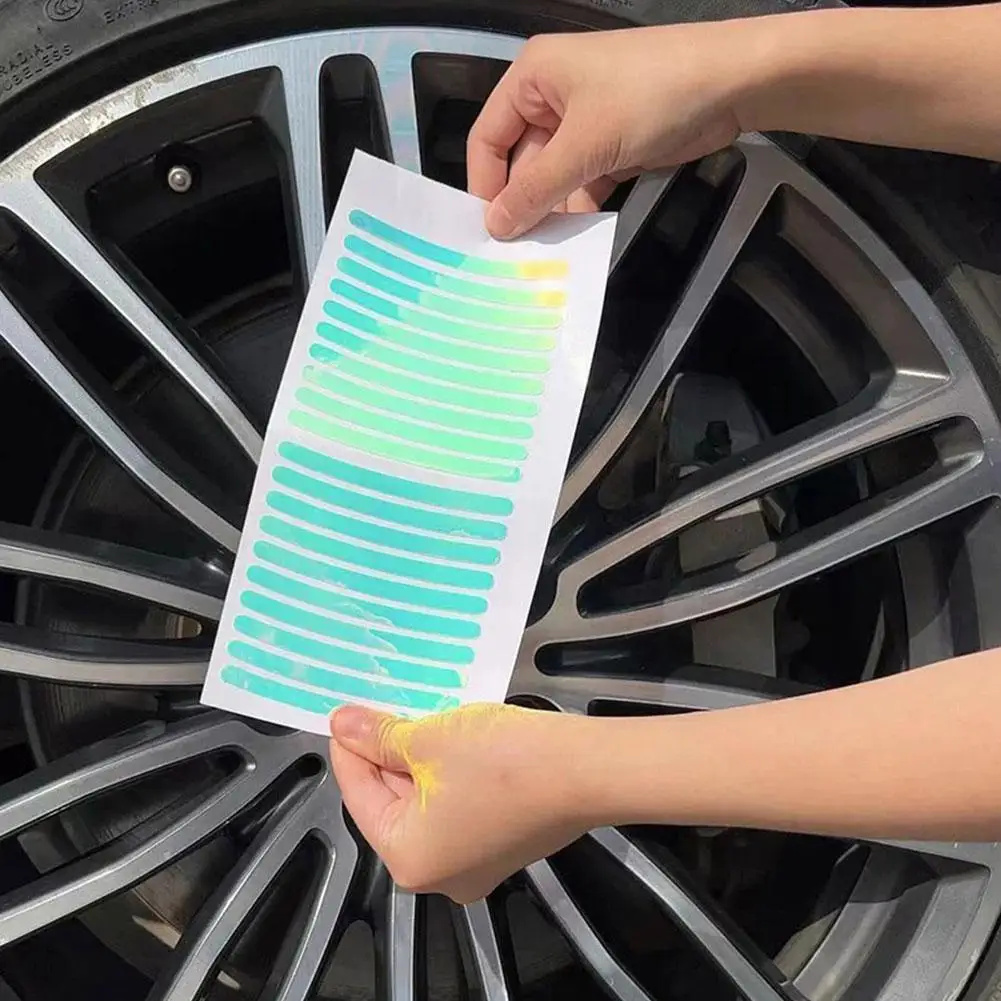 Reflective Color Glow in the Dark Tire Crash Decals - Luminous Tire Anti-Colli - £10.87 GBP