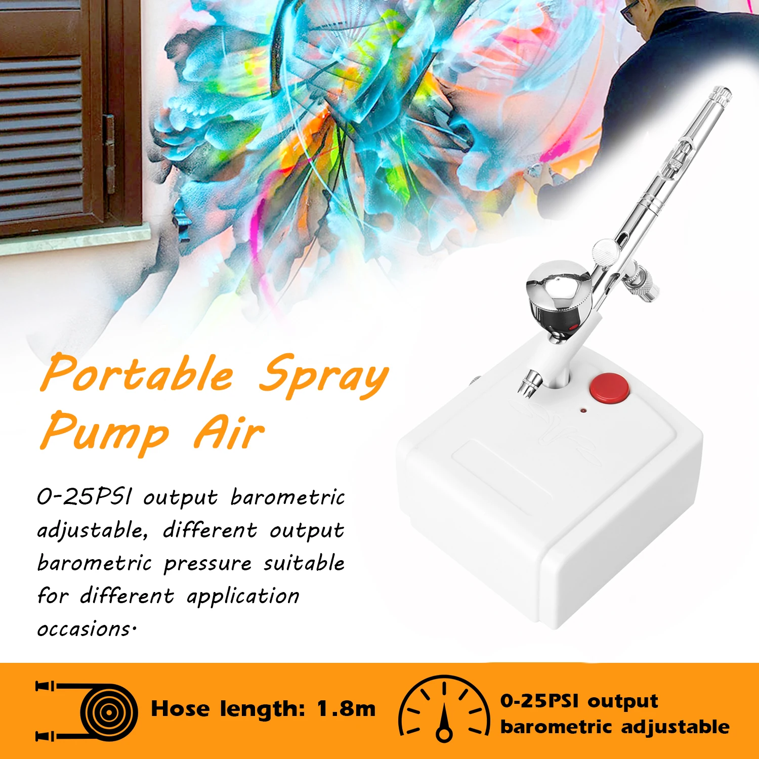 Portable Spray Pump Air Compressor for Makeup Art Painting Craft Model F... - £115.12 GBP