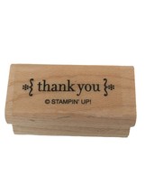 Stampin Up Rubber Stamp Thank You Flower Brackets Thanks Card Sentiment Words - £2.38 GBP