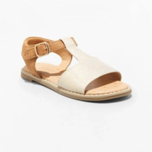 Cat &amp; Jack Toddler Girls Kinsley Glitter Sandals (Size 6) COGNAC COLOR -... - $12.57