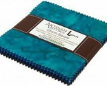 5&quot; Charm Pack Squares Artisan Batiks Prisma Dyes Open Waters Blue Fabric... - $12.97