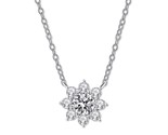 Er created moissanite gemstone diamonds women flower pendant necklace fine jewelry thumb155 crop