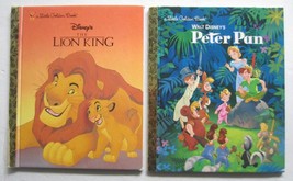 Walt Disney Childrens Little Golden Book Lot ~ Peter Pan ~ The Lion King Hb - £6.12 GBP
