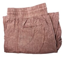 Athleta Linen Blend Pants Wide Leg Drawstring Pockets Casual Size 20 - $24.99