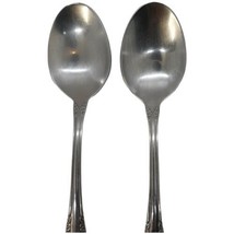 WM A Rogers Mansfield Deluxe Stainless Oneida LTD Tablespoons Flatware Set of 2 - £6.80 GBP