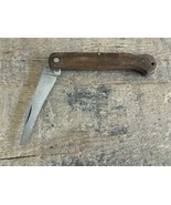 Vintage Japan Lock Back Wood Hand Pocket Knife Free Shipping - £23.77 GBP