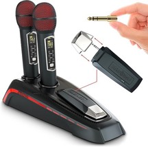 MASINGO 2 Wireless Karaoke Microphones w/ Integrated BT Receiver (Open Box) - $32.39