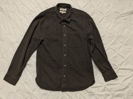 Madewell Sunday Flannel Perfect Fit Long-Sleeve Shirt Brown Men&#39;s Size Small - £19.38 GBP