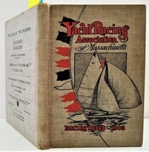 1903 Antique Yacht Racing Massachusetts W Boston Harbor Map Foldout - £71.01 GBP