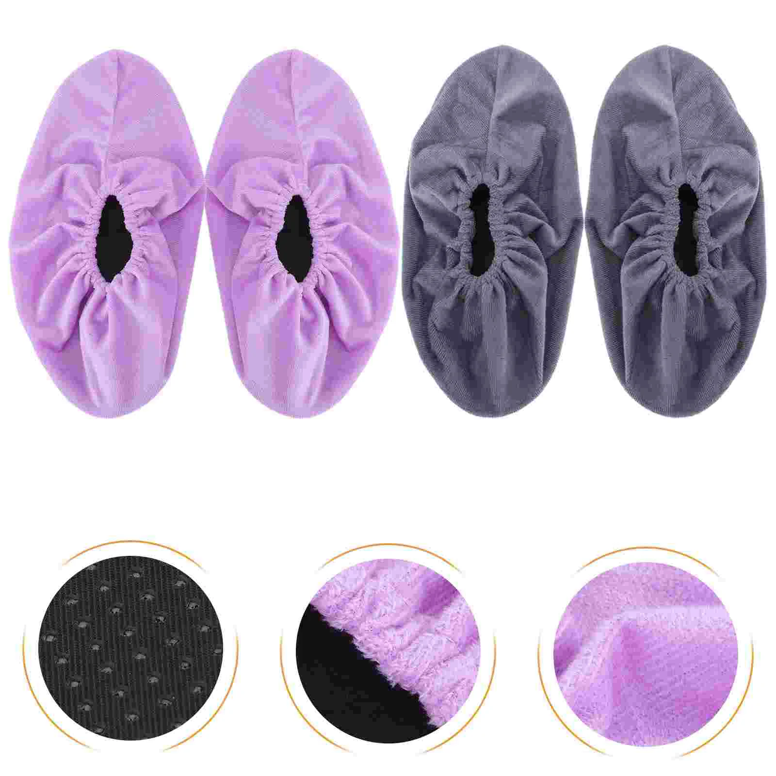 2 Pairs Fleece Shoe Covers Household Kids Sneakers Shoes Protectors Bowling Acce - £84.88 GBP