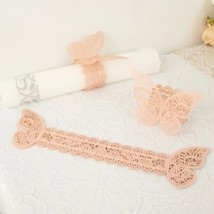 12 Blush Laser Cut Butterfly Napkin Rings Wedding Party Gift Events Decorations  - $12.98