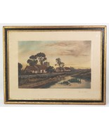 Antique Daniel Sherrin Lithograph Print After The Storm Framed - £293.33 GBP
