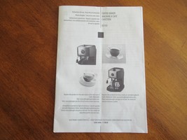 DeLonghi Espresso EC-155 Replacement Part Manual Instructions Thin Bookl... - $7.99