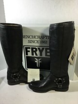 FRYE Phillip Harness Tall Black Boots 76850 Sz 6M New In Box, Knee Length - £77.90 GBP