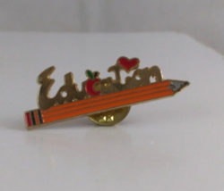 Vintage Education Pencil Teacher&#39;s Convention Hat Pin - £5.70 GBP