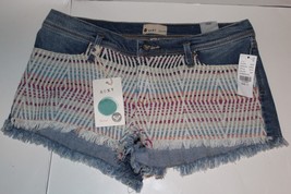 Roxy Front Weave Cutoff Denim Shorts Size 11 Brand New - £17.58 GBP