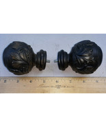 20QQ63 CURTAIN ROD FINIALS, BRONZE FINISH, 3/16&quot; THREAD, GOOD CONDITION - $9.41