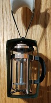 Starbucks Copper French Coffee Press Hanging Glass Metal Ornament 2016 - $24.65