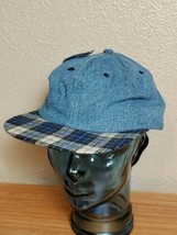 Vintage Denim Plaid Hat Baseball Cap Dorfman Pacific NWT NOS Deadstock Snapback  - £18.29 GBP