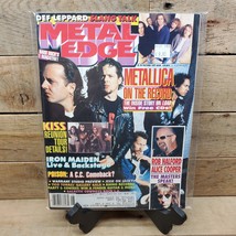 Metal Edge Magazine August Metallica Kiss Iron Maiden Poison Alice Coope... - £9.91 GBP