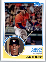 2018 Topps 1983 Topps Baseball 83-92 Carlos Correa  Houston Astros - £0.77 GBP