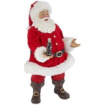 Fabriche Coca Cola Santa With LED Bottle Tabletop Figurine Decoration CC... - $91.98