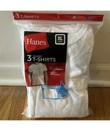Hanes Mens White Tagless T-Shirts Crewneck 3Pk XL (46-48) Style 2135 - $14.85