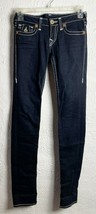 True Religion Julie Big T Dark Wash Blue Denim Jeans - Women&#39;s Size 27 - £59.82 GBP