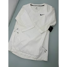 Nike Men’s Baseball Pullover 3/4 Sleeve Hot Jacket White Size Small 8973... - £19.45 GBP