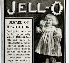 1904 Jell-O Gelatin Dessert Advertisement Antique Ephemera #2 4 x 2.25&quot; - $19.99