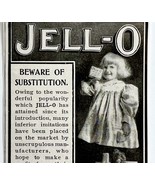 1904 Jell-O Gelatin Dessert Advertisement Antique Ephemera #2 4 x 2.25&quot; - $28.07 CAD