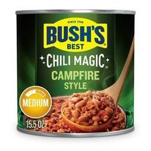 Bush&#39;s Chili Magic Campfire Style Chili Starter Medium - 15.5oz Pack Of 8 - £18.61 GBP