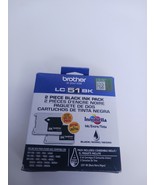 BROTHER 2-Pack LC51BK Black Ink Cartridges Mfg Warranty Ended 10/2018 - $155.29 MXN