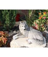 Resting Wise Gray Lone Wolf Figurine Timberwolves Pack Decorative Decor ... - $1,192.18 MXN