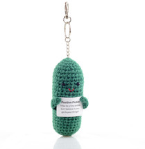 Crochet Knitted Cucumber Doll Keychain, Creative Gifts for Him Her Party... - £6.38 GBP