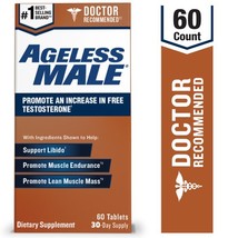 Ageless Male Free Testosterone Booster for Men – Doctor Recommended. Promote Lea - £15.17 GBP