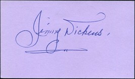 Little Jimmy Dickens Signed 3X5 Index Card Country Music Star Hof Grand Ole Opry - £31.33 GBP