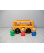 Fisher Price Little People vintage 3 figures yellow nursery school mini ... - $15.58