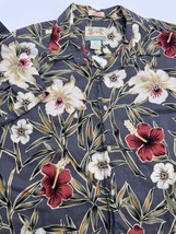 Reyn Spooner Button Up Shirt Hawaiian Floral Hibiscus Regency Cotton Lawn Medium - £21.67 GBP
